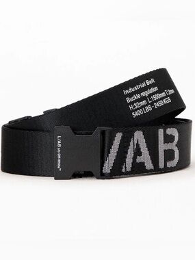 L/AB c/o Off-White Black Industrial Webbing Belt